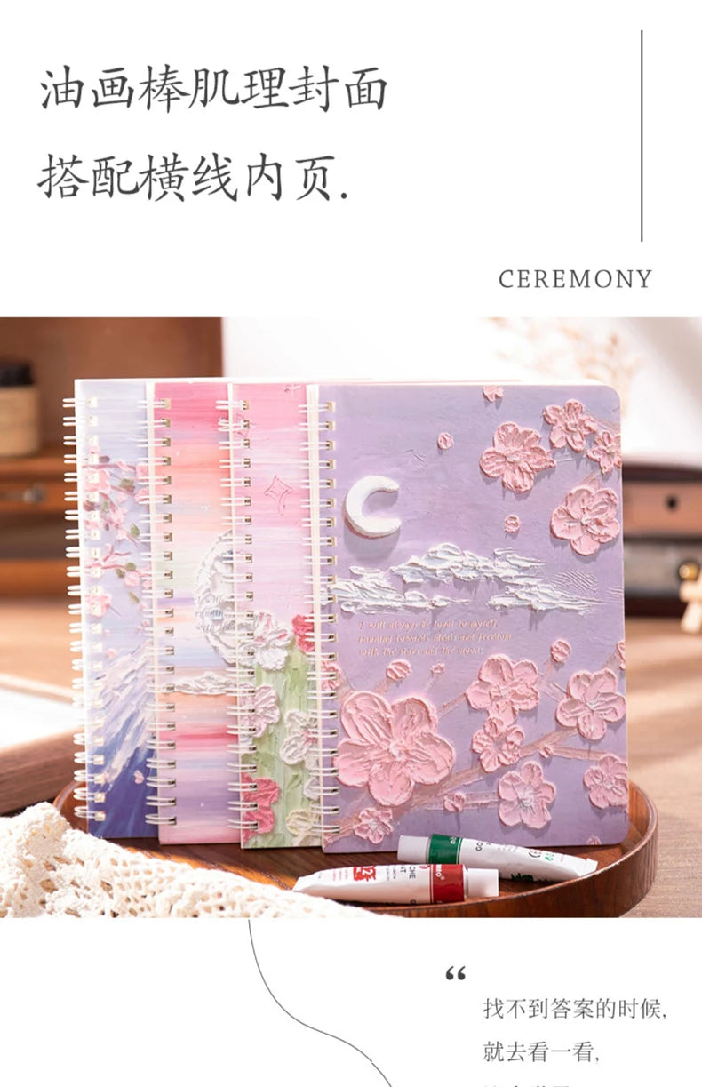 4 Book/Set A5 Coil Lined Notebook