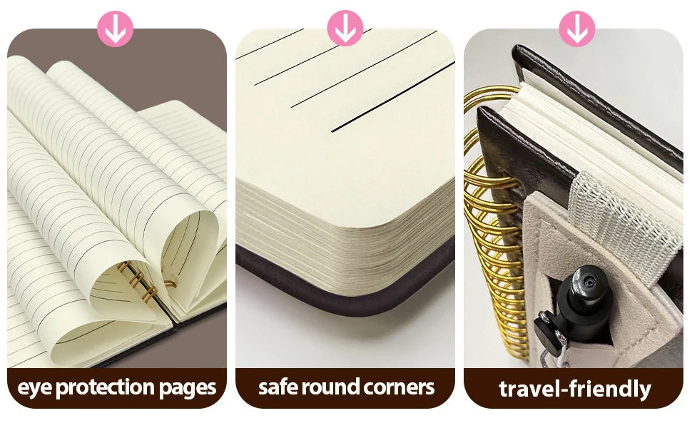 Hardcover Notebook with Pen Holder & Pen