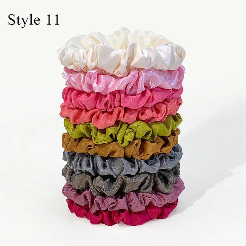 6/10/20pcs Silk Hair Scrunchies