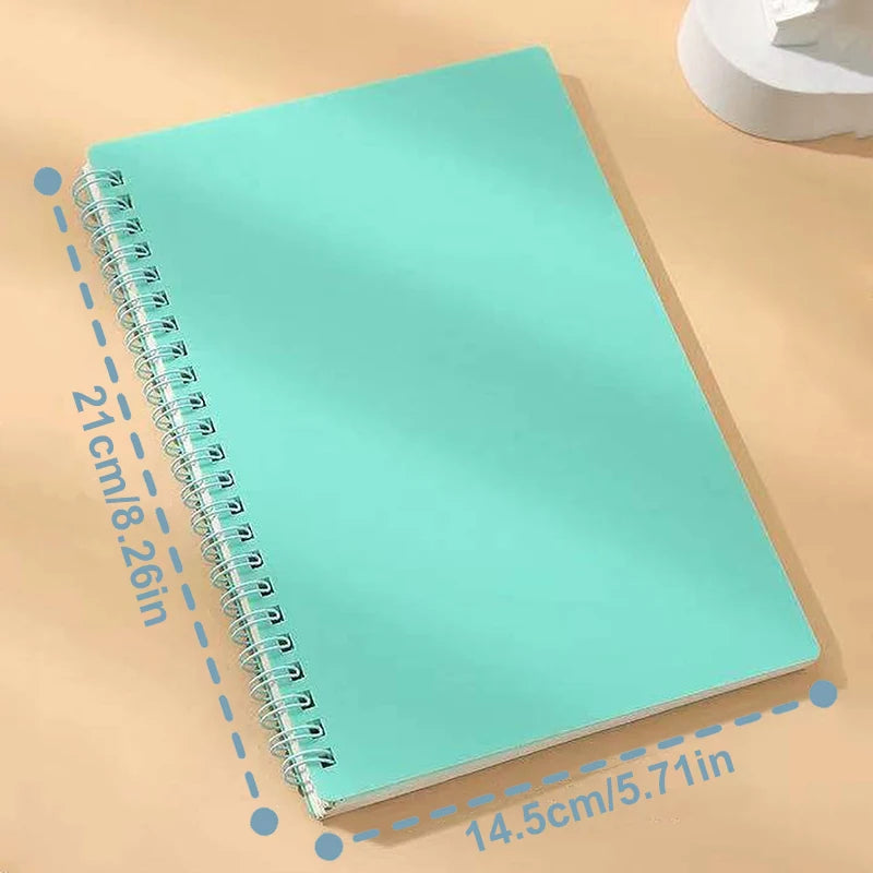 A5 Vintage Spiral Notebook, 80 Sheets/160 Pages Memo Journal Diary Notebook Spiral Design for Students Office Business