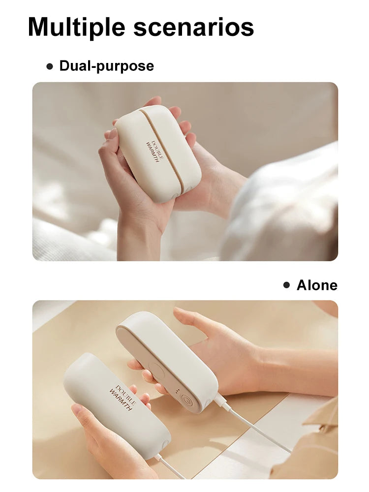 2 in 1 Magnetic Hand Warmer Electric Hand Warmer Fast Heating Mini Hand Warmer Heater Portable Hand Heater for Women Men Kids