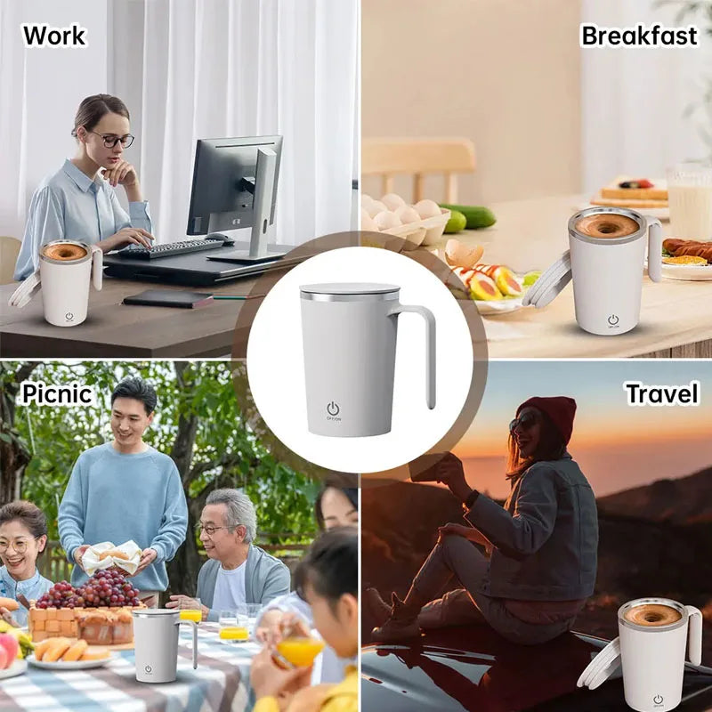 Automatic Self Stirring Mug with Handle