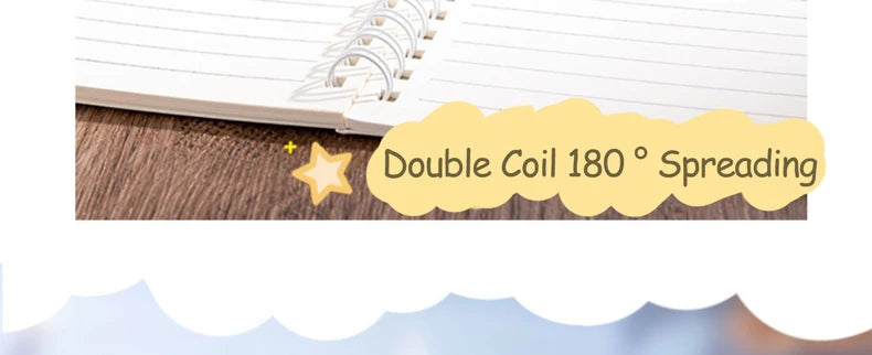 4 Book/Set A5 Coil Lined Notebook