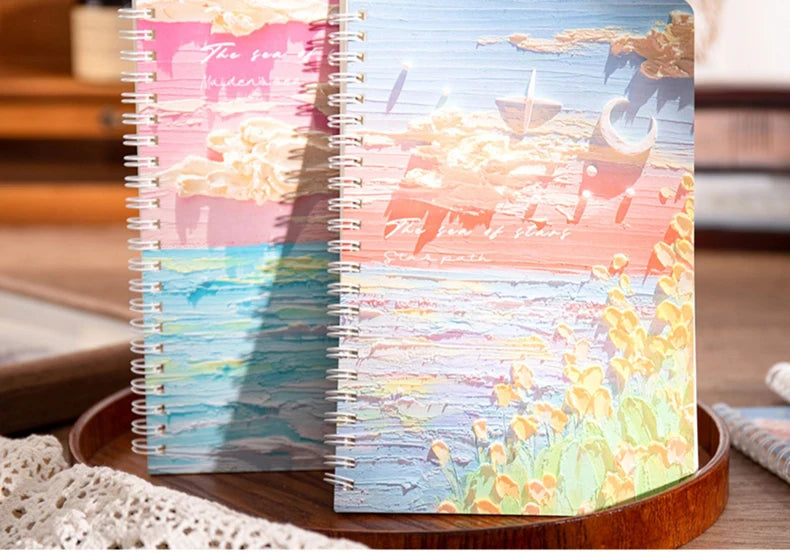4 Book/Set A5 Coil Lined Notebook