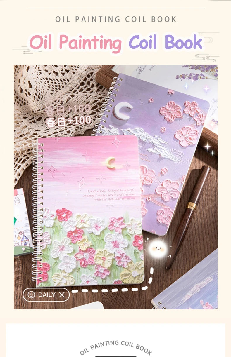 4 Book/Set A5 Coil Lined Notebook