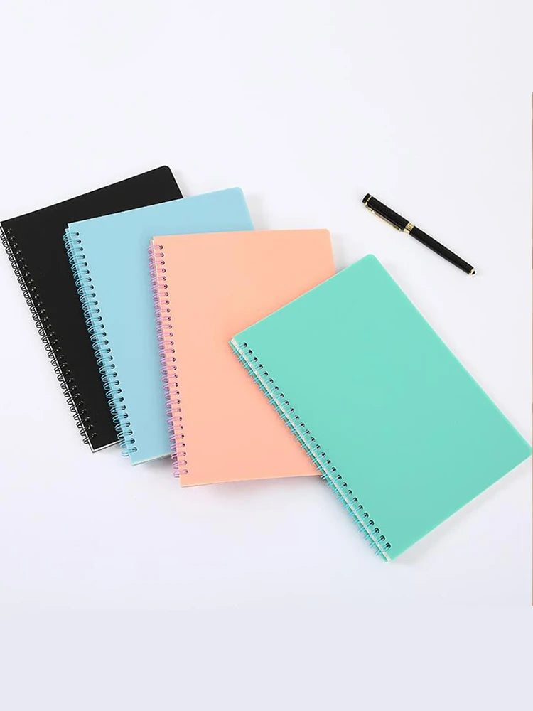 A5 Vintage Spiral Notebook, 80 Sheets/160 Pages Memo Journal Diary Notebook Spiral Design for Students Office Business