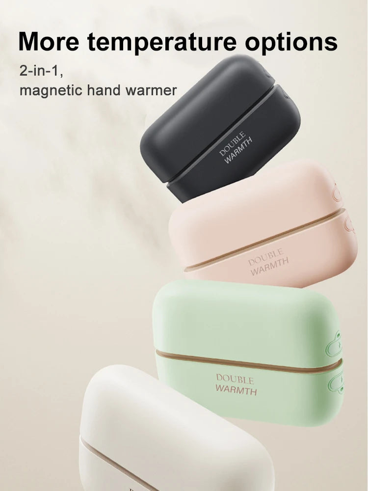 2 in 1 Magnetic Hand Warmer Electric Hand Warmer Fast Heating Mini Hand Warmer Heater Portable Hand Heater for Women Men Kids