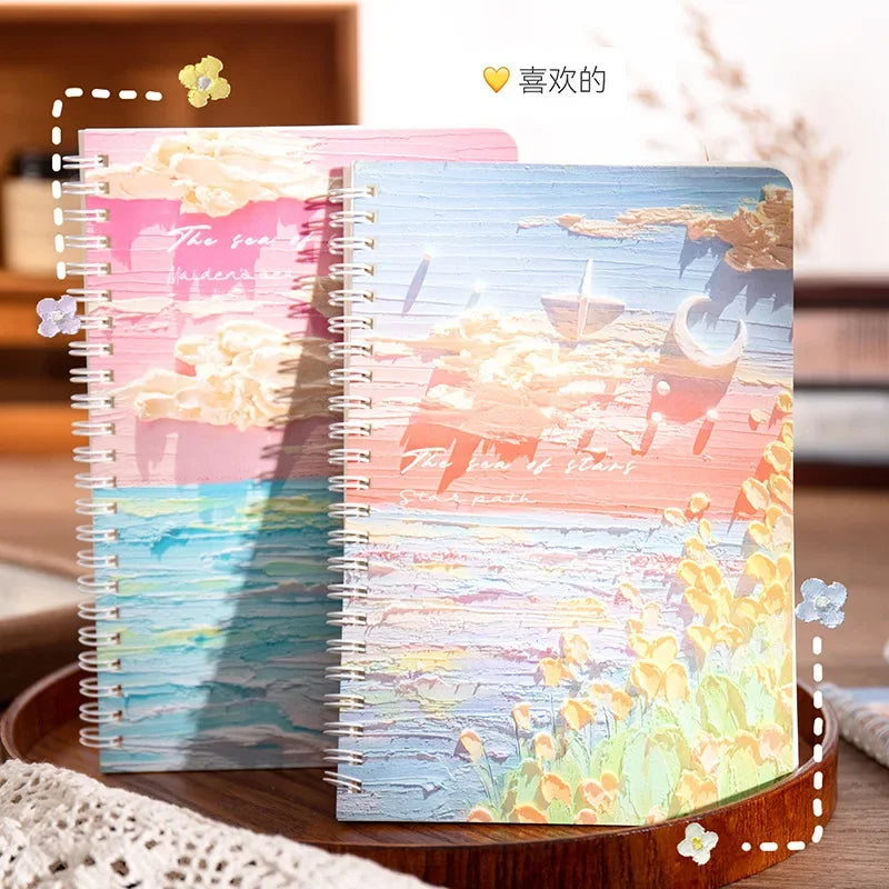 4 Book/Set A5 Coil Lined Notebook