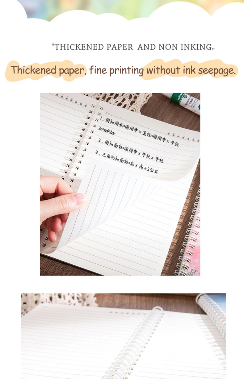 4 Book/Set A5 Coil Lined Notebook