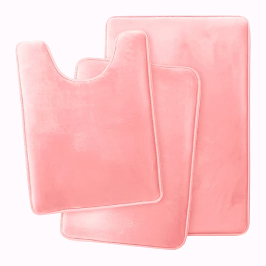 Set of 3 Bath Rugs U-Shaped Toilet Floor Mat Soft Memory Foam Bathroom Rugs Nonslip Shower Carpets Home Hotel Drop Shipping